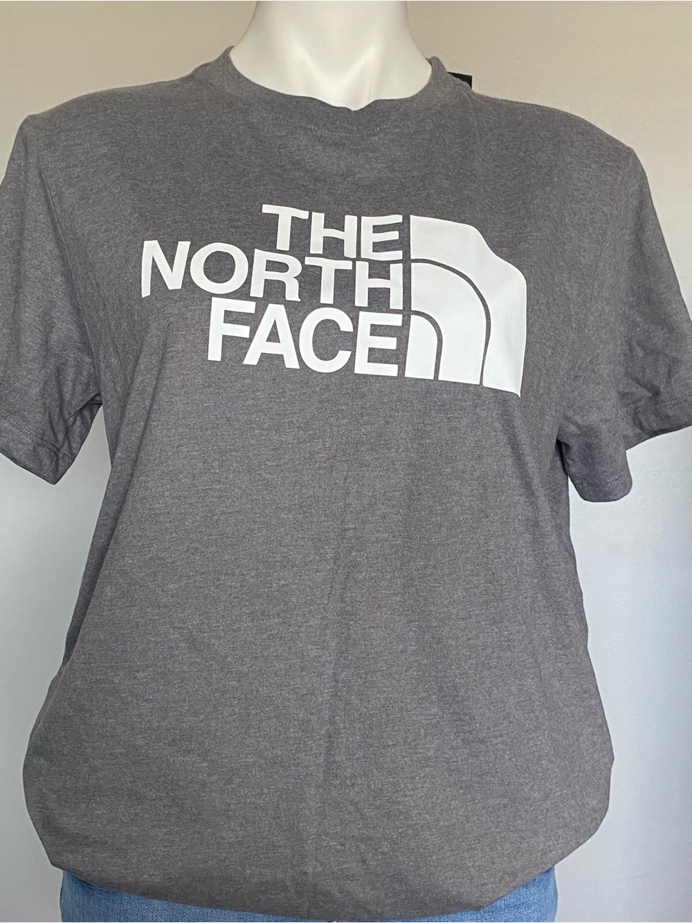 The North Face women’s Gray Logo Crew Neck T-Shirt